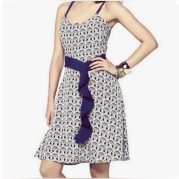 🛍️LIBERTY of LONDON for TARGET Navy paisley‎ spaghetti strap sundress size 6. - Picture 1 of 13
